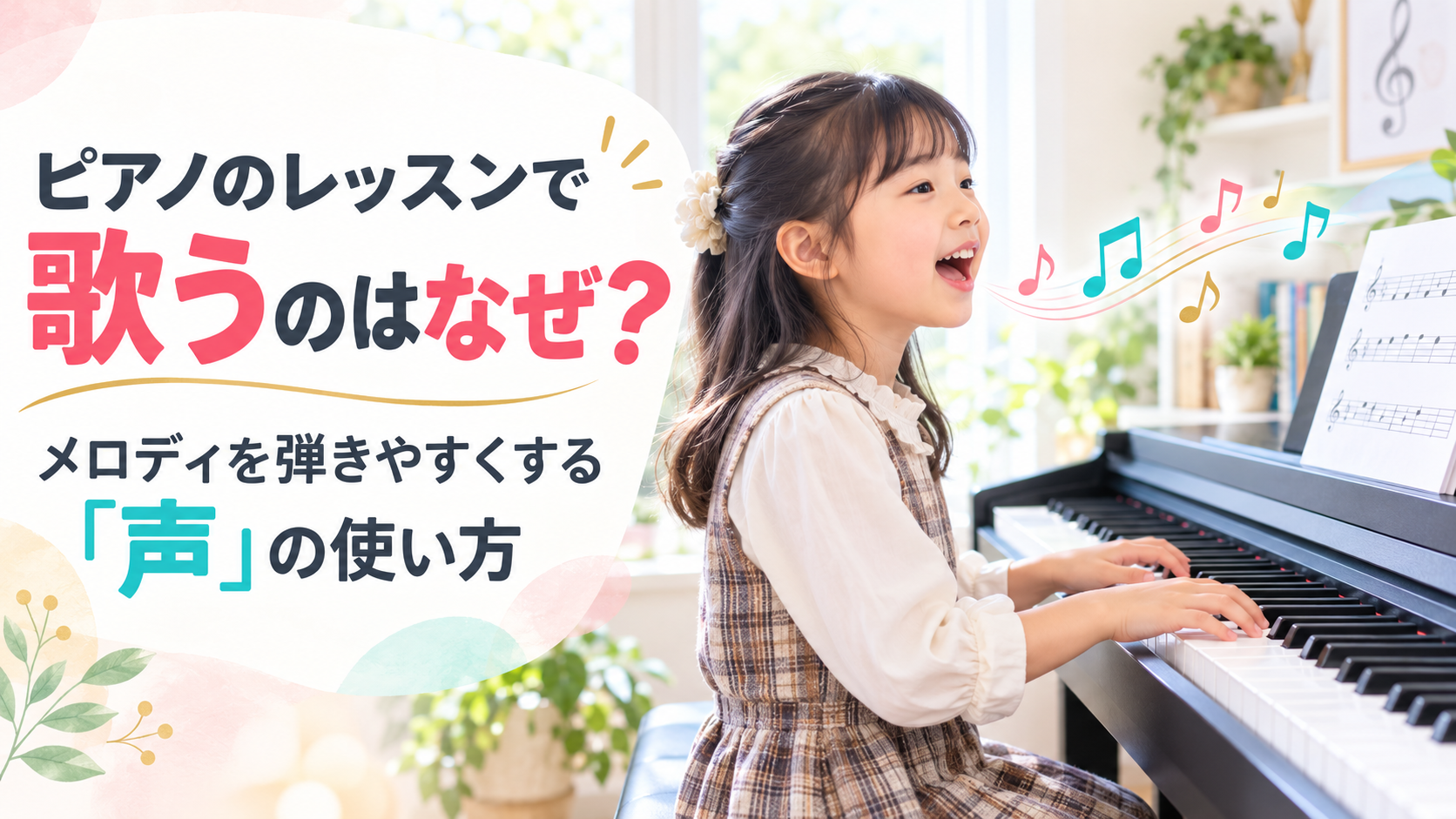 ピアノのレッスンで歌うのはなぜ？メロディを弾きやすくする「声」の使い方