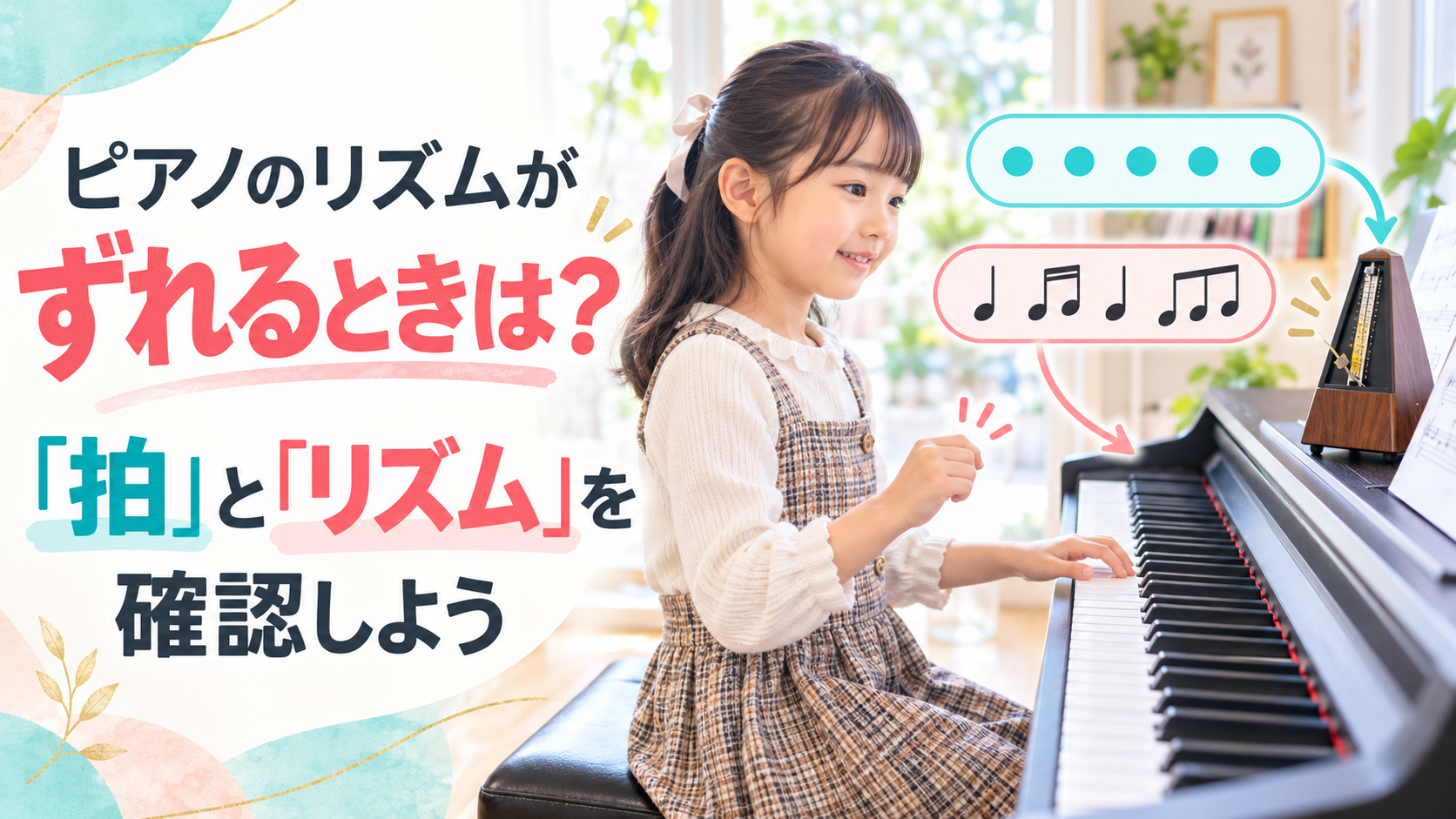 ピアノのリズムがずれるときは？「拍」と「リズム」を確認しよう